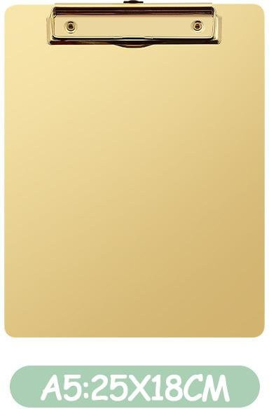Edelstahl-Klemmbrett A4 in Gold für Bürobedarf und Schreibunterlagen - Bild 1