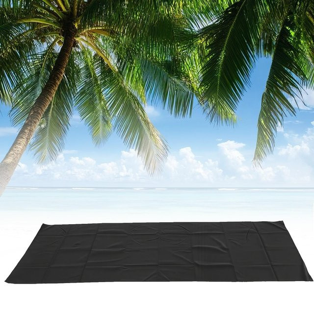 Sandfreies und schnelltrocknendes magnetisches Strandtuch von ZuiyouSports in Schwarz für Camping und Reisen - Bild 1