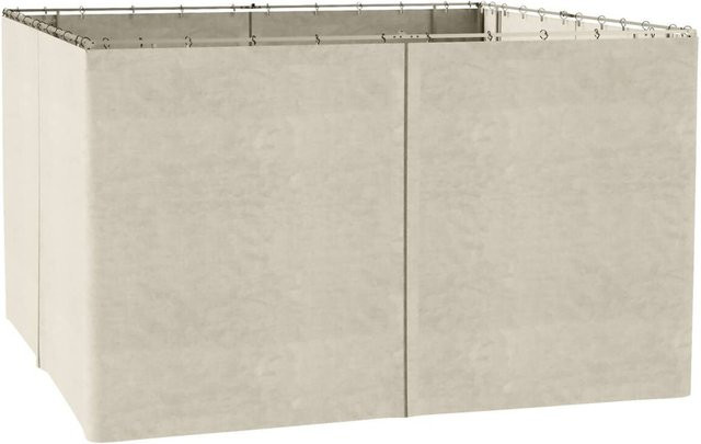 Outsunny Seitenwände mit Klettverschluss aus Polyester, Beige, B: 302 cm, H: 205 cm - Bild 1