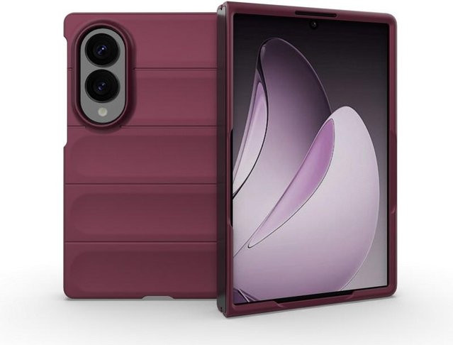 Wolfsay Silikon Hülle für Samsung Galaxy Z Fold8 in Schwarz, stoßfestes Cover mit Anti-Fingerabdruck-Schutz - Bild 1
