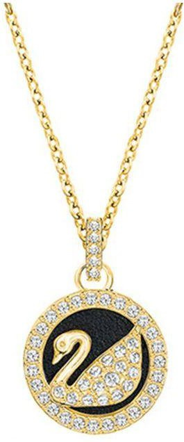 Swarovski Halskette Leder, Gold, Kristall, Damen - Bild 1
