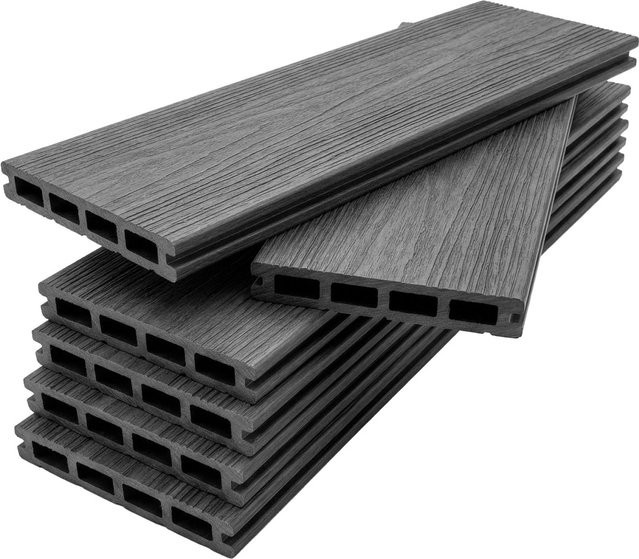 Floordirekt WPC Terrassendielen Crown Komplettset Grau 2 m² 220 cm beidseitig nutzbar - Bild 1