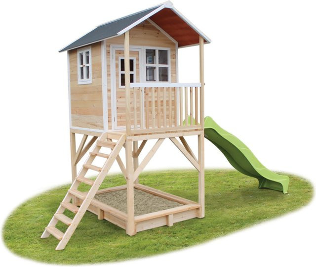 EXIT Toys Loft 700 Holzspielhaus in Natur, B/H/T: 190 x 269 x 391 cm - Bild 1