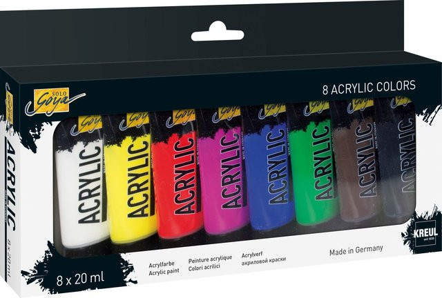 Solo Goya Acrylfarben 8er-Set, 20 ml pro Tube - Bild 1