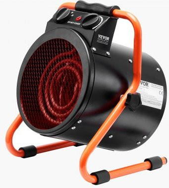 VEVOR Gewächshausheizung 2000W Elektrischer Heizlüfter mit Heiz- und Lüftermodi, Tragbarer Elektroheizer mit Überhitzungsschutz und IPX4 Wasserschutz für Gartenhaus, Büro und Heim - Bild 2