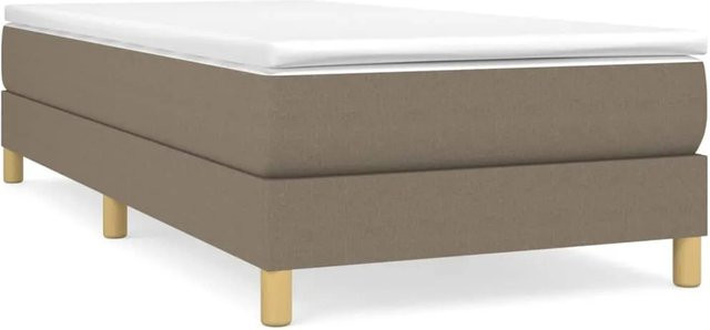 vidaXL Boxspringbett in Taupe mit Stoffbezug, B/T/H: 80 x 200 x 203 cm - Bild 1