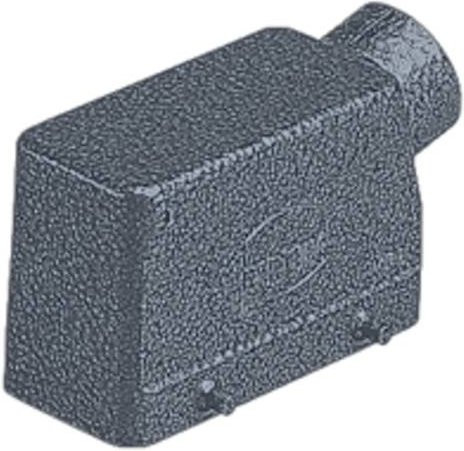 HARTING Tüllengehäuse 09 37 010 1521 in Schwarz aus Aluminium - Bild 1