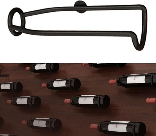 JETTING Wand-Weinregal aus Metall in Schwarz zur Lagerung von Wein, Bier und Champagner - Bild 1