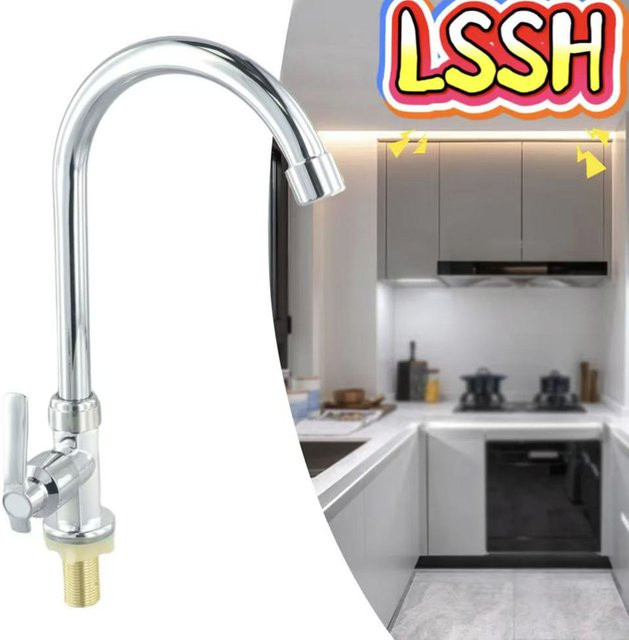 LSSH Einhebel-Kaltwasserhahn für Küchenspüle und Waschbecken in Weiß - Bild 1