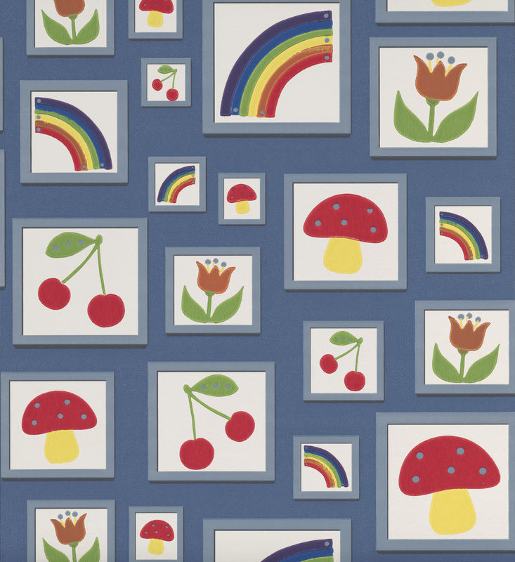 Little Greene Tapete Balance Woad Blau Botanisches Floral Vlies - Bild 2