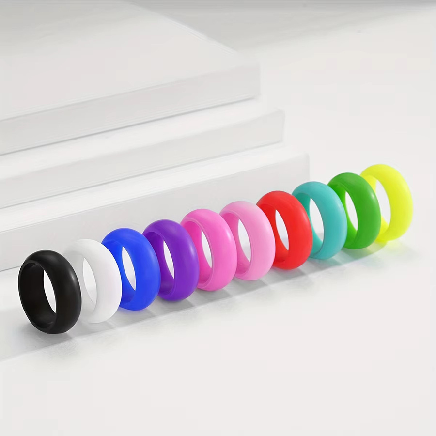 Pinannie Silikonringe, Bunt, Damen, 8 mm breit, Größe 5–12 - Bild 4