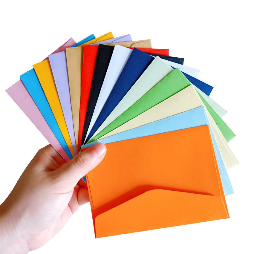 40er Set Vintage Mini Umschläge aus Papier in Candy Farben für DIY-Projekte, B: 12,0 cm, H: 8,3 cm - Bild 5