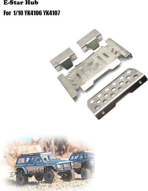 E-Star Hub Stoßstange Chassis Rüstung Unterfahrschutz, Metall, Grau - Bild 1