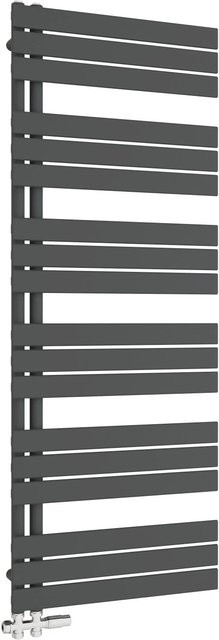 Duschparadies Badheizkörper Handtuchwärmer Anthrazit mit Seitenanschluss, Höhe: 159,9 cm, Breite: 50 cm - Bild 1