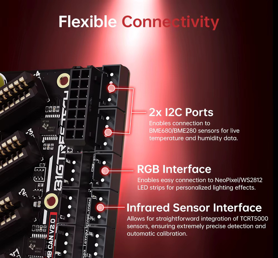 BIGTREETECH MMB CAN V2.0 Board mit STM32G0B1RET6 MCU für Klipper Precision Control und ERCF V2, Schwarz - Bild 4