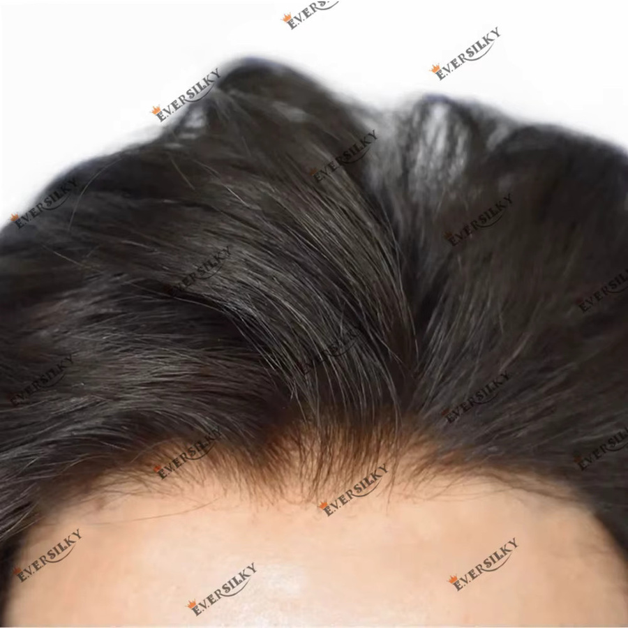 Eversilky Herren-Toupet, blond, V-Schlaufe, PU-Basis - Bild 2
