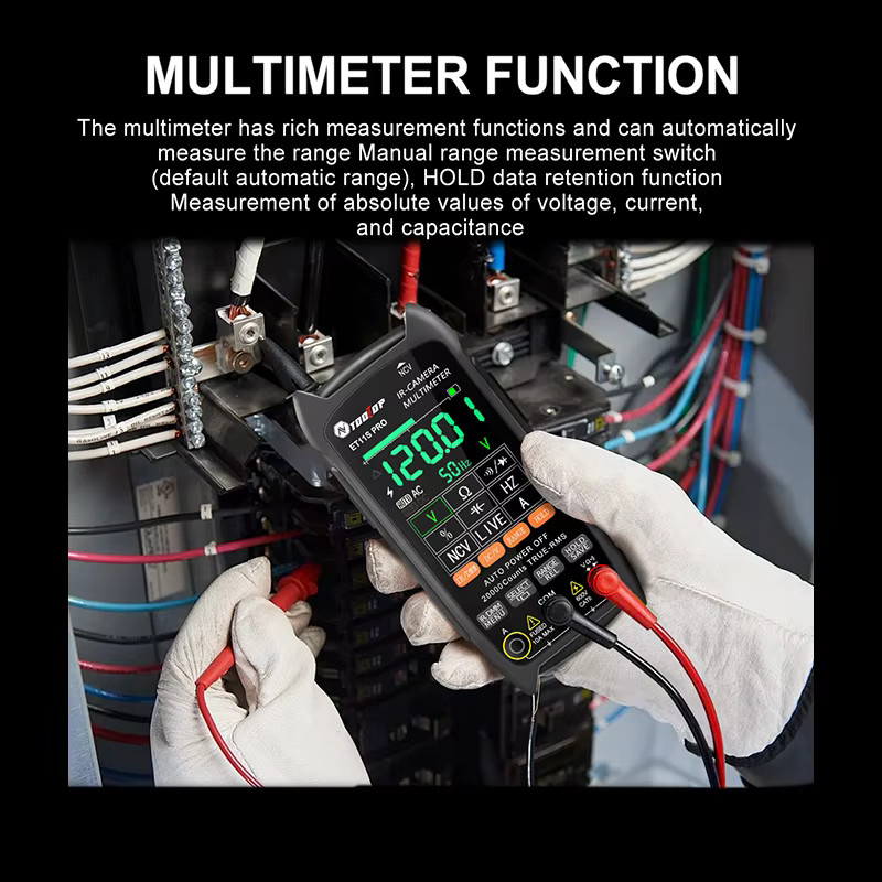TOOLTOP ET11S PRO Wärmebildkamera und Multimeter mit 32 x 32 Auflösung und Temperaturverfolgung für Elektriker - Bild 3