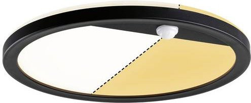 Paulmann Lamina LED-Outdoor-Deckenleuchte rund in Schwarz mit PIR-Bewegungssensor und 2200K Warmweiß - Bild 1