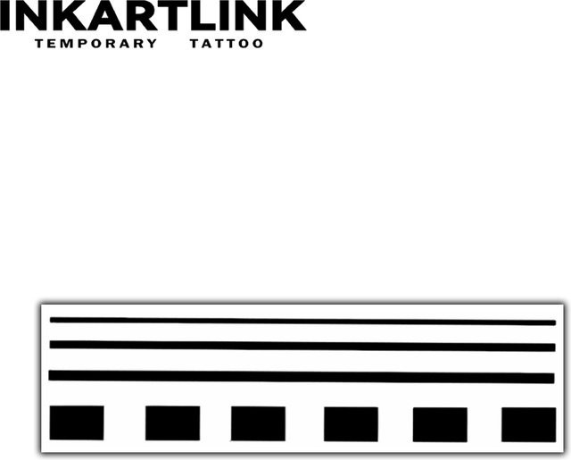 INKARTLINK Temporärer Tattoo-Aufkleber, Linienkunst, wasserfest - Bild 1