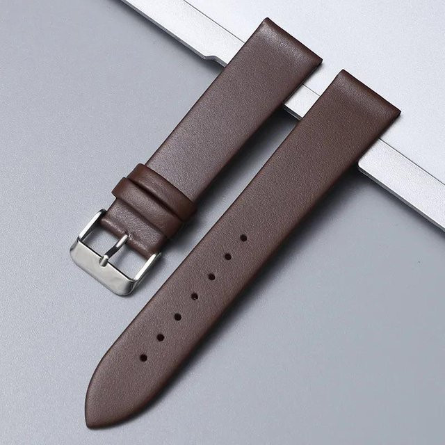 Foucosntop Uhrenarmband Leder, braun, Herren - Bild 1