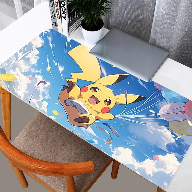 Potdemiel Pokemon Pikachu Mauspad Multicolor, Speed-Gaming-Schreibtischunterlage für E-Sport und PC, B/T: 80 x 30 cm - Bild 1