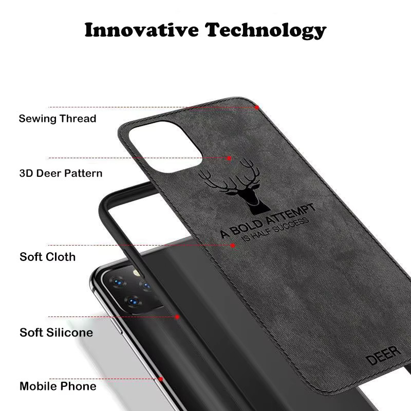 Xiaomi Handyhülle mit Deer-Muster in Schwarz für Mi 14 13 12 11 10 Pro und Lite Modelle - Bild 2