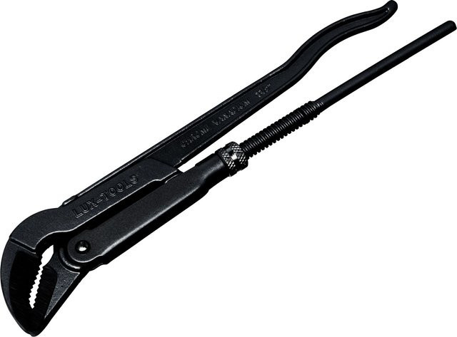 LUX-TOOLS Eckrohrzange aus Chrom-Vanadium-Stahl in Schwarz, Länge: 420 mm - Bild 1