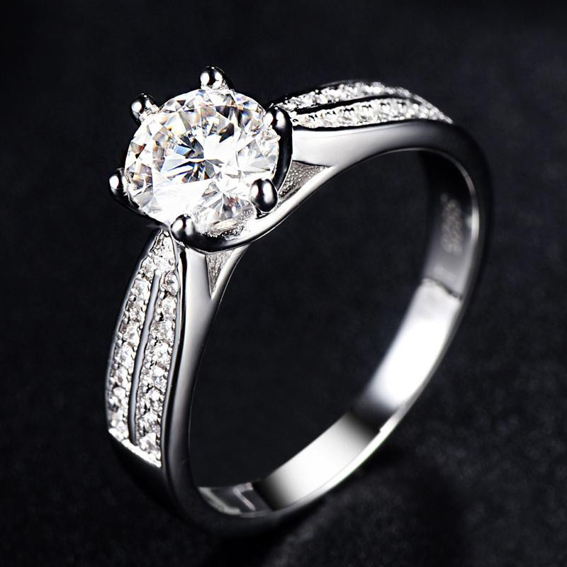 Wucifang Jewelry Ring 925 Silber, Diamant, Brillant, Damen - Bild 3