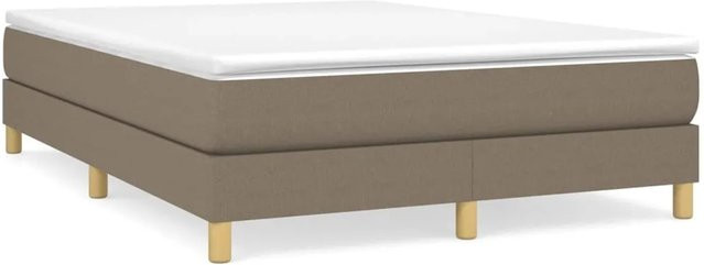 vidaXL Boxspringbett in Taupe mit Stoffbezug, B/T/H: 140 x 200 x 25 cm - Bild 1