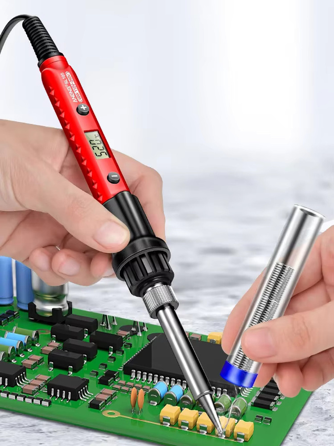 ANENG Elektrischer Lötkolben SL105 mit LCD-Digitalanzeige, 60 W, einstellbare Temperatur, Rot - Bild 6