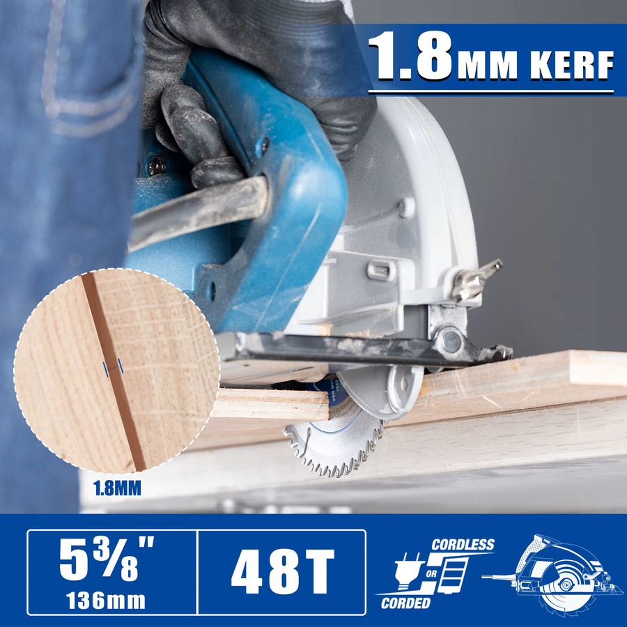 PAYA Kreissägeblatt für Holz, Hartmetallbestückt, 48 Zähne, Farbe: Silber, Durchmesser: 136 mm - Bild 5