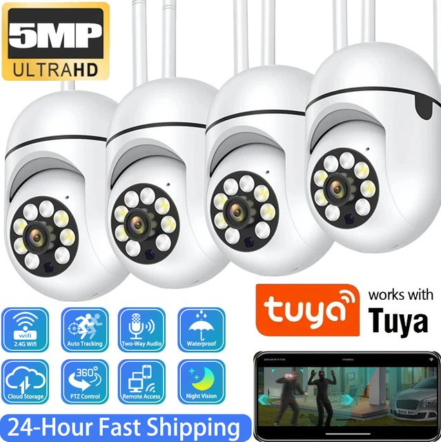 Tuya Smart Leben Indoor Kamera mit 5MP Auflösung, White, WLAN Mini Sicherheitssensor mit Zwei-Wege-Audio und AI Motion Detection - Bild 1