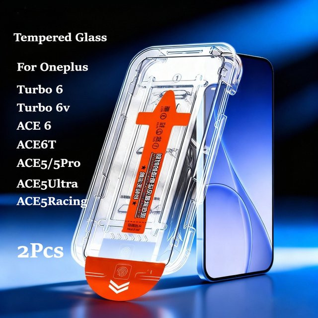 2-teiliger Displayschutz aus gehärtetem Glas für OnePlus Turbo 6, 6V ACE, 6 6T ACE5 Pro und 5 Ultra, transparent - Bild 1