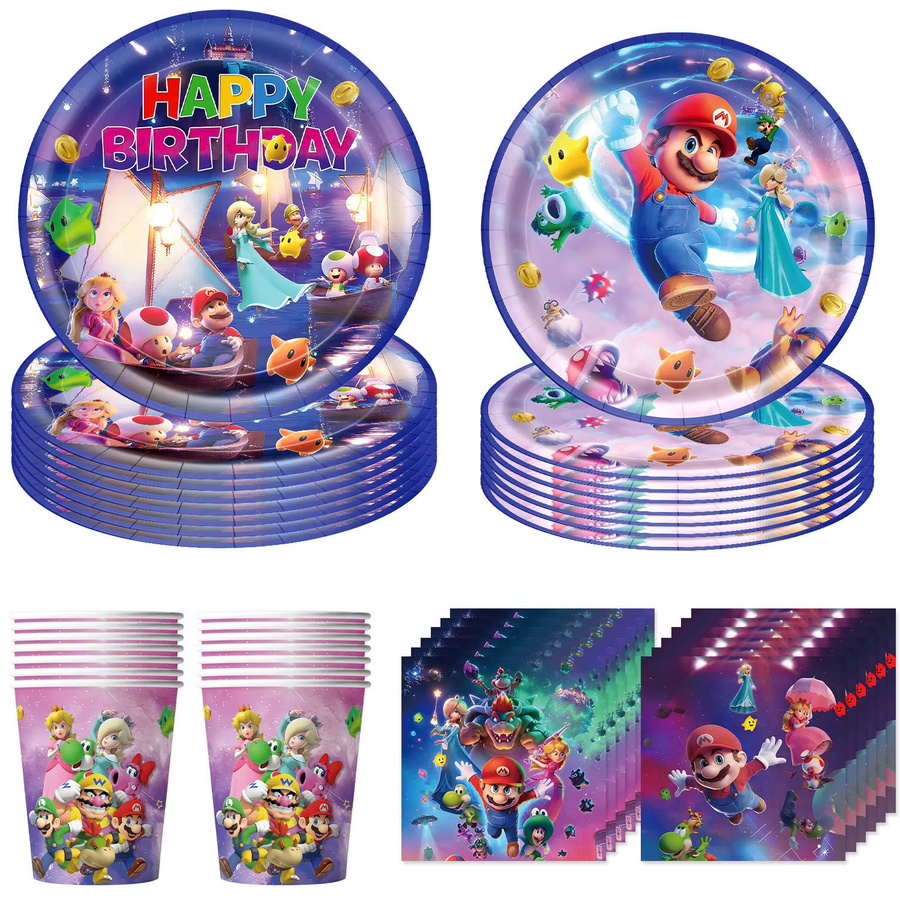 Bandai Mario Galaxis-Mario Themen-Dekorationskit, Geburtstagsparty-Set - Bild 4