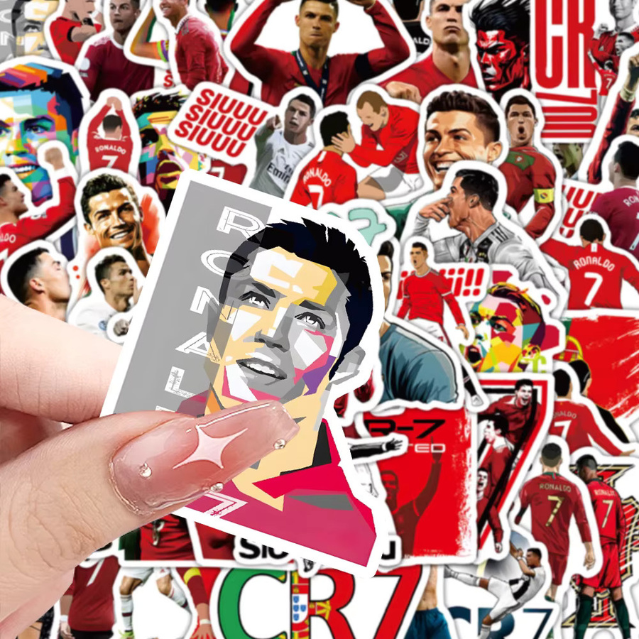 FANLU CR7 Aufkleber, Cartoon Fußball Sport Graffiti, 10-60 Stück Set - Bild 2