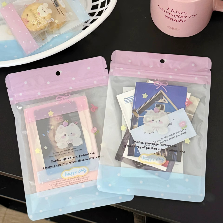 Selbstklebende Verpackungsbeutel mit süßen Hunde-Motiven für Planer und kleine Geschenke - Bild 3