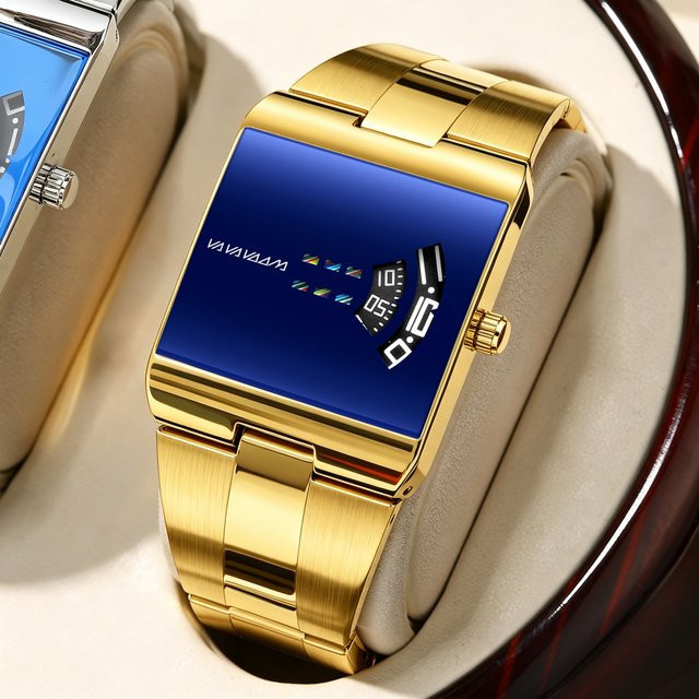 VA VA VOOM Armbanduhr Quarz, Edelstahl, Gold, Herren - Bild 1