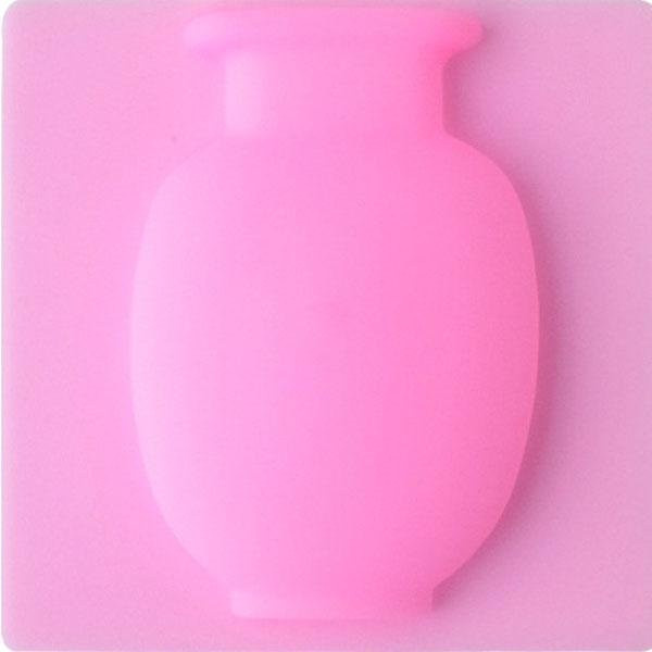 Yiran Furniture Magische Blumenvase aus Silikon mit Saugnapf für Wand, Glas und Kühlschrank, Rosa - Bild 1
