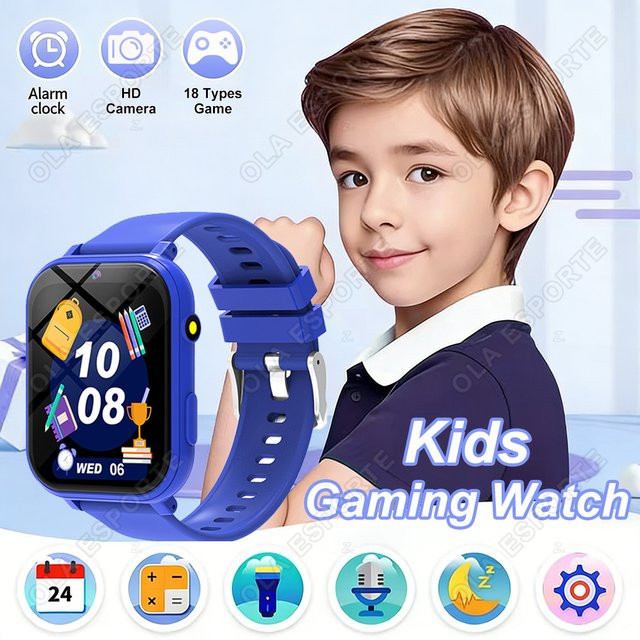 Ola Esporte Kinder-Smartwatch mit Schrittzähler in Pink für Mädchen und Jungen von 4 bis 15 Jahren - Bild 1