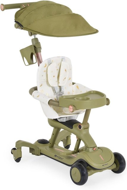 Byox Cornet 6 in 1 Multifunktionsroller Rutscher mit Musik und Becherhalter grün - Bild 1