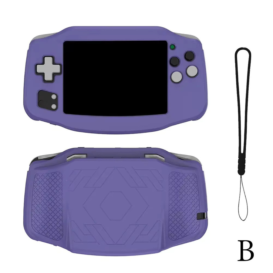 Silikon Schutzhülle für Anbernic RG34xx Handheld Retro Spielkonsole in Schwarz oder Lila - Bild 3