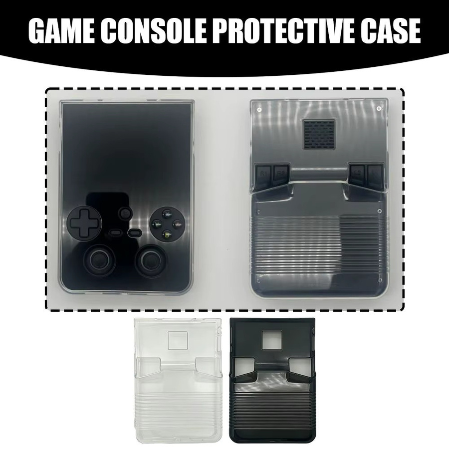 Anbernic RG 477V Transparente TPU Schutzhülle, Ergonomische und Kratzfeste Silikonhülle für deine Konsole, Farbe: Transparent/Weiß - Bild 2