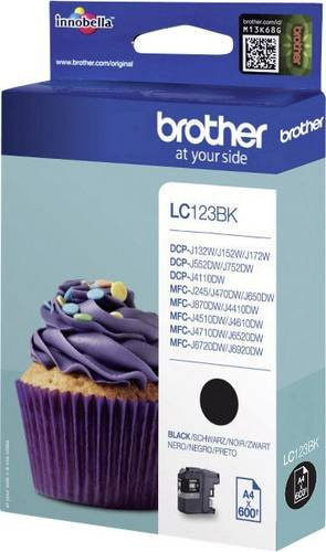 Original Brother Tintenpatrone LC-123BK Schwarz für Inkjet-Drucker - Bild 1
