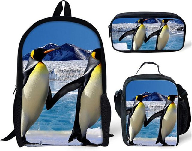 Fancy Style Studio 3er-Set Pinguin Accessoires aus Kunststoff in Mehrfarbig für Rucksäcke, Laptops und Federmäppchen - Bild 1
