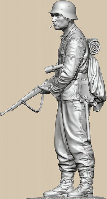 GK Soldat Vorsprungskampf, Resin-Modellfigur, Militärthema, 1/35 - Bild 1