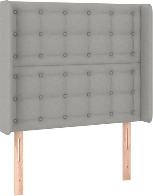 vidaXL LED Kopfteil Modern Hellgrau mit USB-Ladeport und integrierter Beleuchtung, B/T/H: 83 x 16 x 118/128 cm - Bild 1