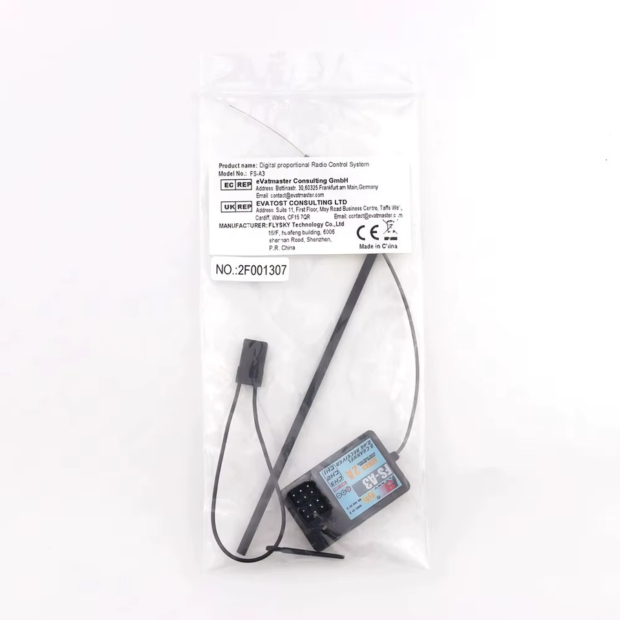 Flysky FS-GT2E AFHDS 2A 2,4G 2-Kanal Funksystem Sender mit FS-A3 Empfänger, black - Bild 2