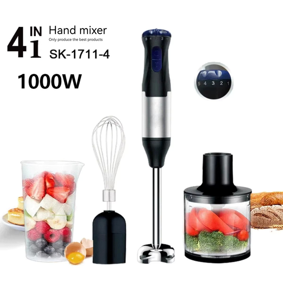 Romancom 4-in-1 Stabmixer mit 1000W in Schwarz aus Edelstahl - Bild 7
