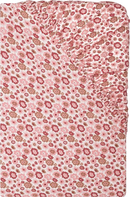 LIVARNO Jersey-Spannbettlaken mit Blumenmuster in Multicolour, B/T: 100 x 120 cm, L: 200 cm - Bild 1