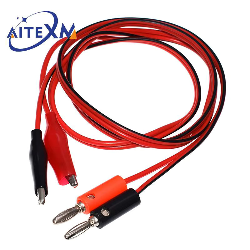Multimeter Testkabel Set mit Krokodilklemmen und Bananensteckern in Rot, Länge: 1 m - Bild 4